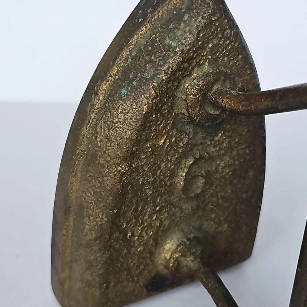 Antique Bronze Cast Iron Clothing Press Iron Vintage 5lbs 11oz 1825